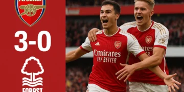 Arsenal Shine in 3–0 Win Over Nottingham Forest